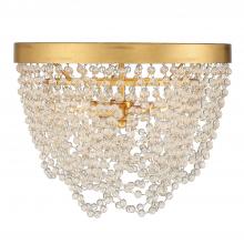 CRYSTORAMA FIO-A9103-GA-CL - Fiona 3 Light Antique Gold Flush Mount