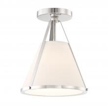 CRYSTORAMA FUL-900-PN_CEILING - Fulton 1 Light Polished Nickel Semi Flush Mount