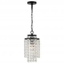CRYSTORAMA GAB-B7301-MK - Gabrielle 1 Light Matte Black Mini Pendant