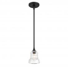 CRYSTORAMA GRG-1040-MK - Gregory 1 Light Matte Black Mini Pendant