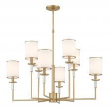 CRYSTORAMA HAT-478-VG - Hatfield 8 Light Vibrant Gold Chandelier