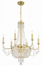 CRYSTORAMA HWD-7709-AG - Haywood 9 Light Aged Brass Chandelier