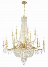 CRYSTORAMA HWD-7722-AG - Haywood 22 Light Aged Brass Chandelier
