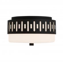 CRYSTORAMA KEA-B8200-BF - Keaton 2 Light Black Forged Flush Mount