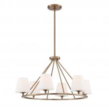 CRYSTORAMA KEE-A3006-VG - Keenan 6 Light Vibrant Gold Chandelier