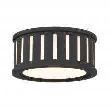 CRYSTORAMA KEN-2200-BF - Kendal 2 Light Black Forged Flush Mount