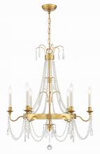CRYSTORAMA MAI-18606-GA - Maizey 6 Light Antique Gold Chandelier