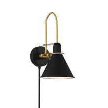 CRYSTORAMA MED-B5501-MK - Medford 1 Light Matte Black Task Sconce