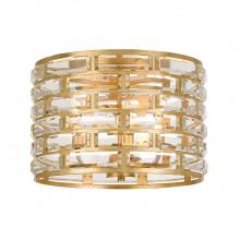 CRYSTORAMA MER-4863-GA - Meridian 3 Light Antique Gold Flush Mount