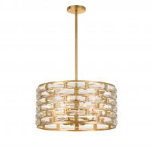 CRYSTORAMA MER-4866-GA - Meridian 6 Light Antique Gold Pendant