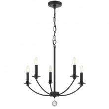 CRYSTORAMA MIL-8005-BK - Mila 5 Light Black Chandelier