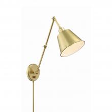 CRYSTORAMA MIT-A8021-AG - Mitchell 1 Light Aged Brass Task Sconce