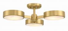 CRYSTORAMA ORS-733-MG-ST - Orson 3 Light Modern Gold Semi Flush Mount