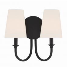 CRYSTORAMA PAY-922-BF - Payton 2 Light Black Forged Sconce