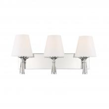 CRYSTORAMA RAM-A3403-PN - Ramsey 3 Light Polished Nickel Bathroom Vanity