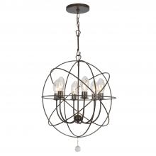 CRYSTORAMA SOL-9326-EB - Solaris 6 Light English Bronze Sphere Outdoor Chandelier