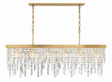 CRYSTORAMA WIN-217-GA-CL-MWP - Winfield 6 Light Antique Gold Linear Chandelier