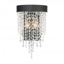 CRYSTORAMA WIN-612-BF-CL-MWP - Winham 2 Light Black Forged Sconce