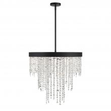 CRYSTORAMA WIN-616-BF-CL-MWP - Winham 6 Light Black Forged Chandelier