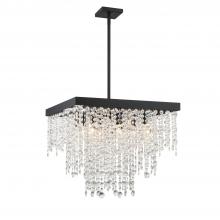 CRYSTORAMA WIN-618-BF-CL-MWP - Winham 8 Light Black Forged Chandelier