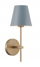 CRYSTORAMA XAV-B8321-VG-BL - Xavier 1 Light Vibrant Gold + Blue Sconce