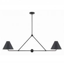 CRYSTORAMA XAV-B9307-MK - Xavier 4 Light Matte Black Linear Chandelier