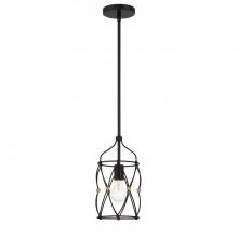 CRYSTORAMA ZUC-A9031-EB-GA - Zucca 1 Light English Bronze + Antique Gold Mini Pendant