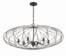 CRYSTORAMA ZUC-A9036-EB-GA - Zucca 6 Light English Bronze + Antique Gold Chandelier