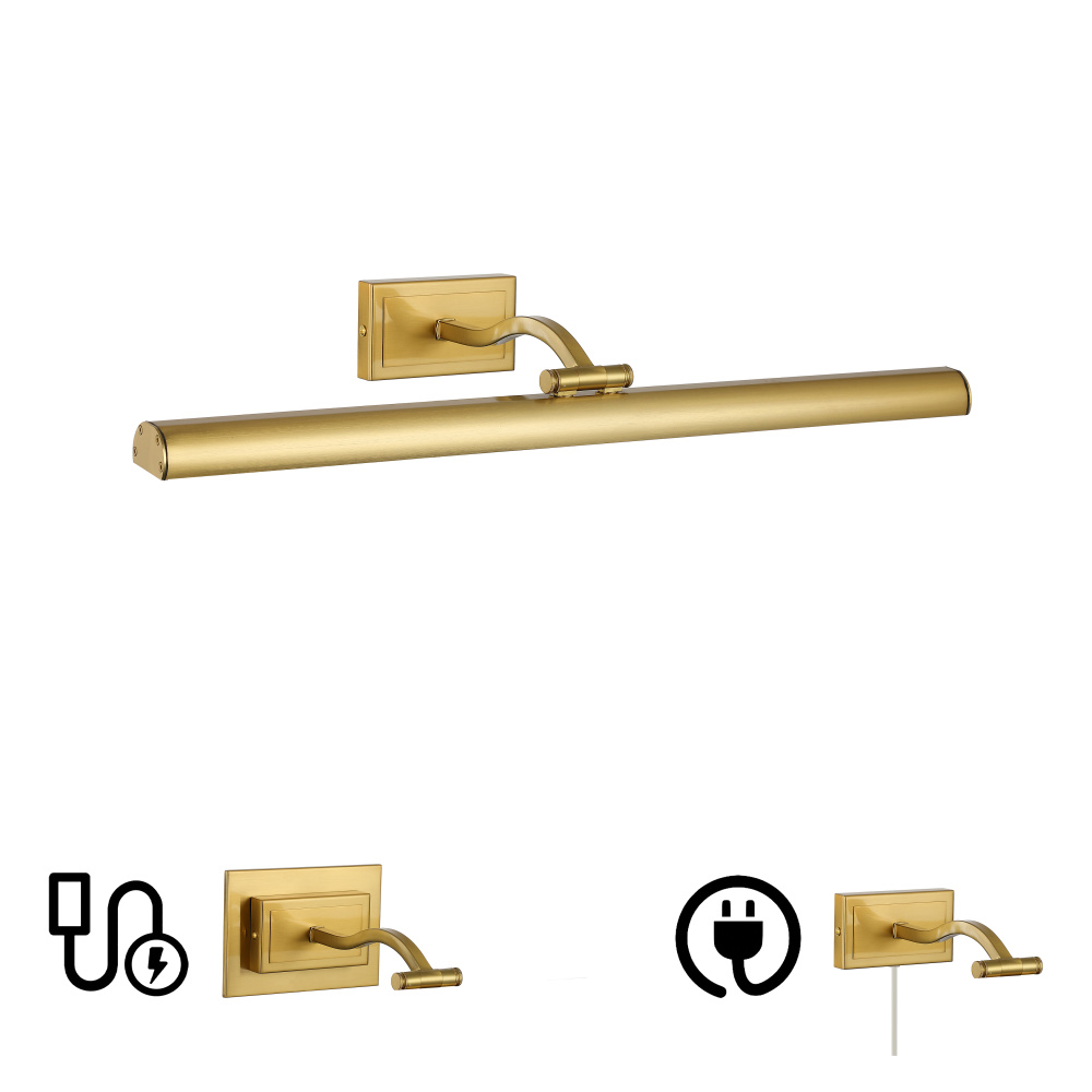 5 Colour Change Temp 30W Aged Brass Picture Light
