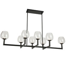 Dainolite NOR-478HC-MB-CLR - 8LT Horizontal Chandelier, MB w/ CLR Glas