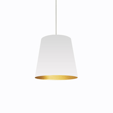 Dainolite OD-M-692 - 1LT Oversized Drum Pendant, Medium - Wht/Gld
