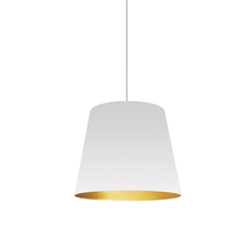 Dainolite OD-S-692 - 1LT Oversized Drum Pendant, Small - Wht/Gld