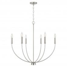 Capital Canada 452161BN - 6-Light Chandelier in Brushed Nickel
