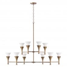 Capital Canada 455701ML - 10-Light Two-Tier Chandelier in Mystic Luster with Soft White Glass