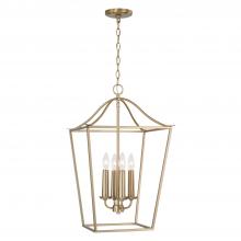 Capital Canada 550641MA - 4-Light Foyer Pendant Lantern in Matte Brass