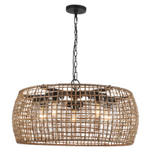 Golden Canada 1067-O5P NB-MAW - Golden Lighting Piper 5-light Outdoor Pendant in Natural Black