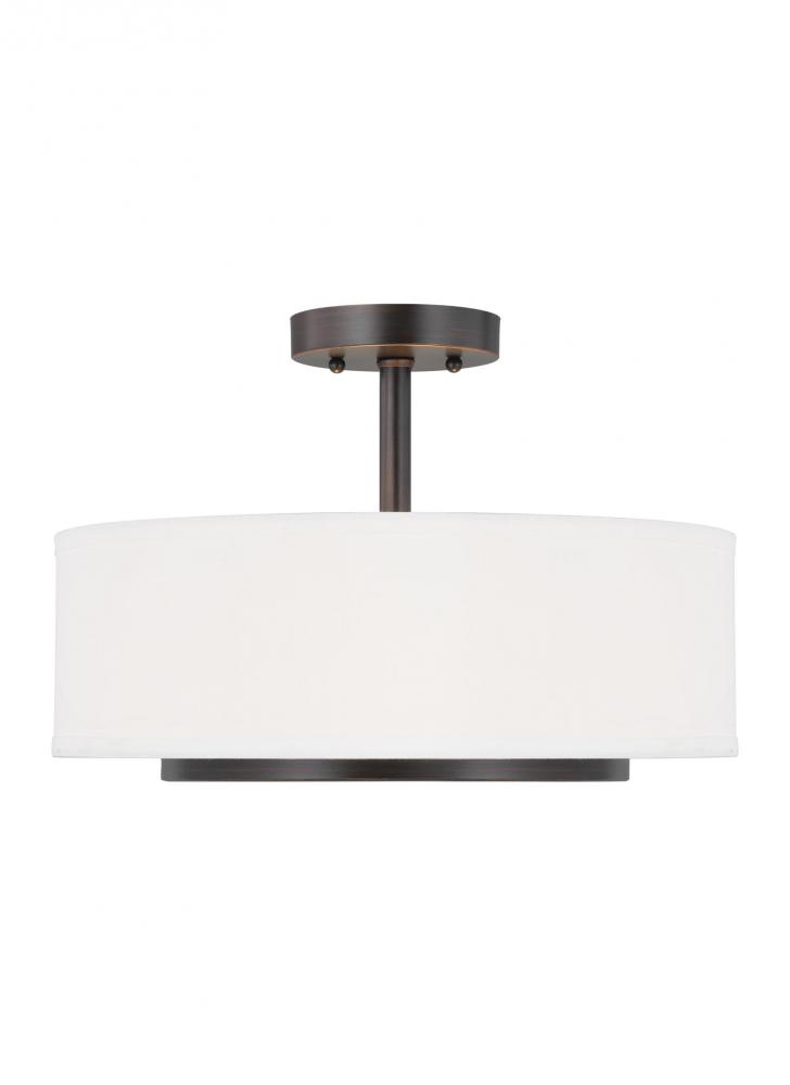 Nance Two Light Semi-Flush Convertible Pendant