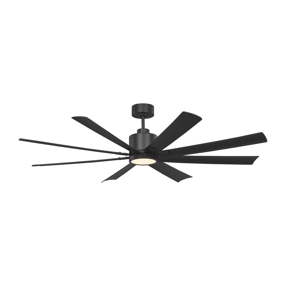 Flera Smart 65 LED Ceiling Fan in Midnight Black with Midnight Black Blades