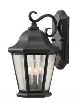 Generation Lighting OL5902BK - Martinsville Large Three Light Outdoor Wall Lantern