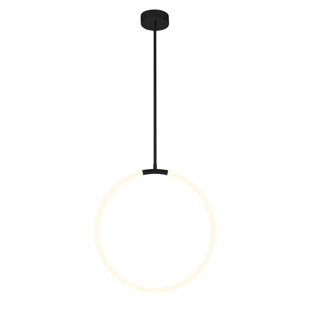 Hoops 1 Light LED Chandelier With Black Finish