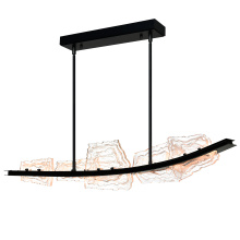 CWI Lighting 1711P50-5-101 - Arcus Integrated LED 50in Black Chandelier with Handcrafted Glass