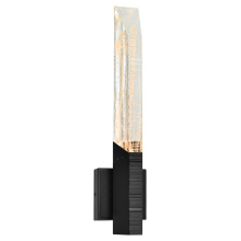 CWI Lighting 1723W22-1-101-A - Petra Integrated LED 22in Sand Black Indoor-Outdoor Wall Light with Handcrafted Glass