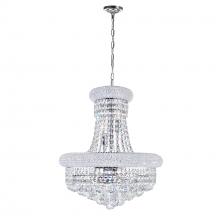 CWI Lighting 8001P18C - Empire 8 Light Down Chandelier With Chrome Finish