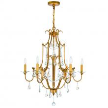 CWI Lighting 9836P28-6-125 - Electra 6 Light Up Chandelier With Oxidized Bronze Finish
