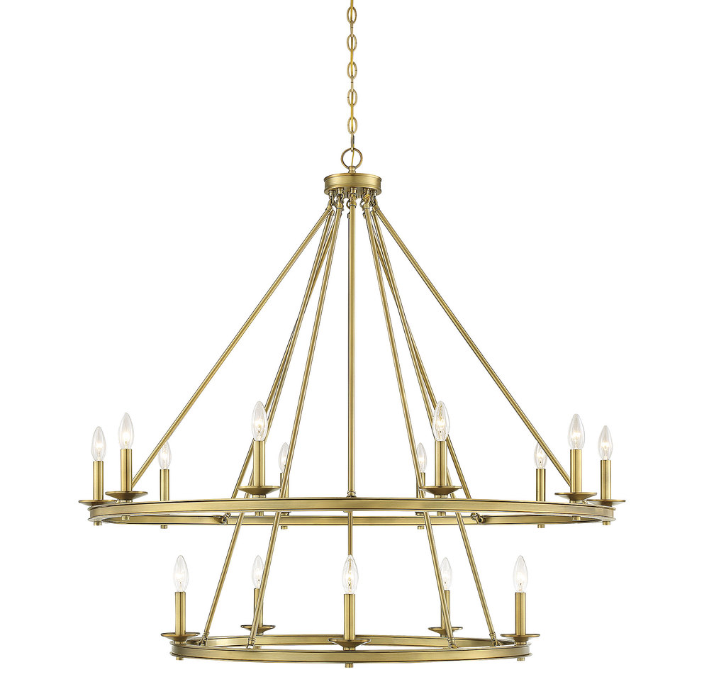 Middleton 15-Light Chandelier in Warm Brass