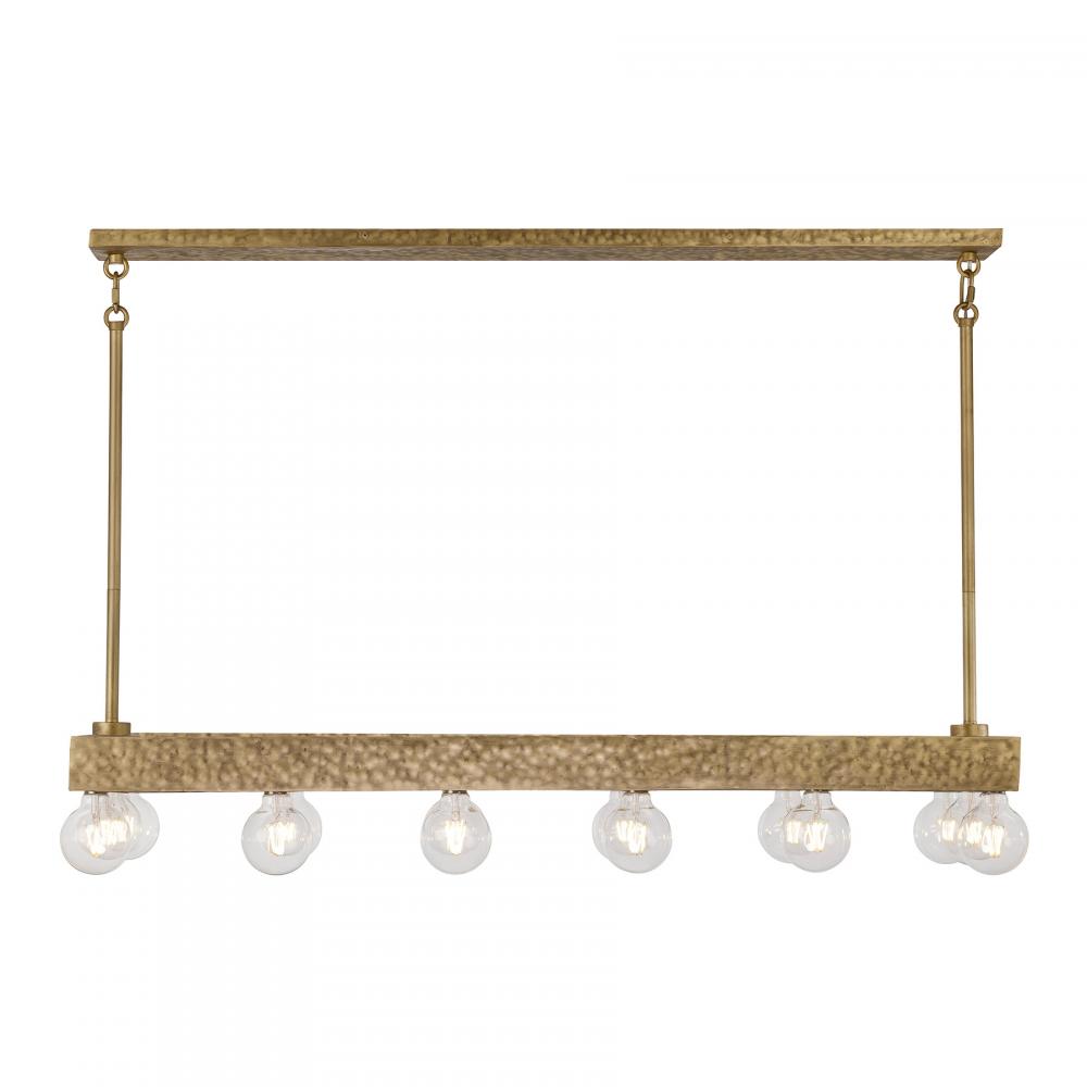 Etereo 14-Light Linear Chandelier in Spumante by Breegan Jane