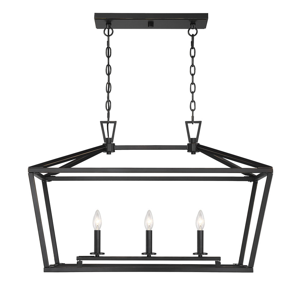 Townsend 3-light Linear Chandelier In Classic Bronze