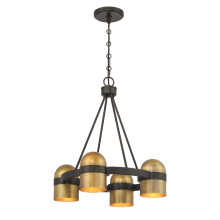 Savoy House Canada 1-1151-4-333 - Andover 4-Light Chandelier in Mediterranean Bronze and Riviera Brass