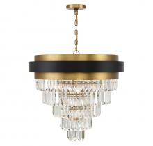 Savoy House Canada 1-1668-9-143 - Marquise 9-Light Chandelier in Matte Black with Warm Brass Accents