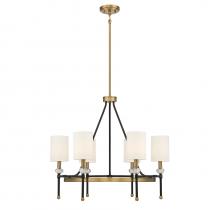 Savoy House Canada 1-1893-6-143 - Tivoli 6-Light Chandelier in Matte Black with Warm Brass Accents